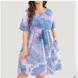 NWT: Bloomchic size 14/16 tie dye soft and stretchy dress NEW
